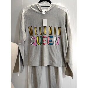 Ashley Stewart Curvy Girl Pajama Set Size1X Gray